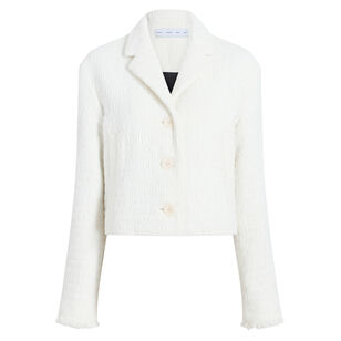 Nima Cropped Jacket In Basket Weave