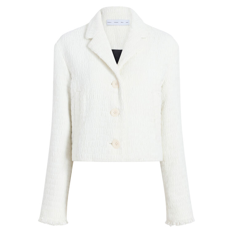 Nima Cropped Jacket In Basket Weave image number null