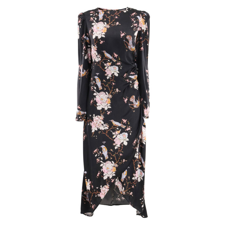 Satin Midi Dress image number null