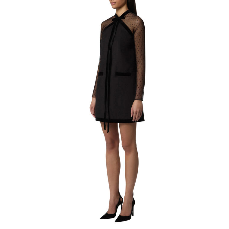 Tulle Sleeves Mini Dress image number null