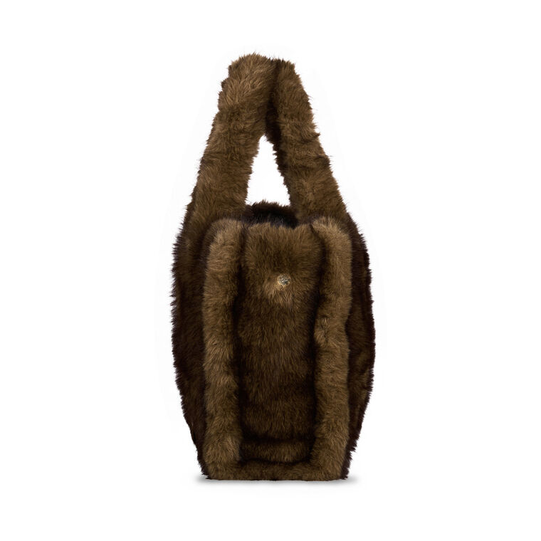 Oversized Faux Fur Tote image number null