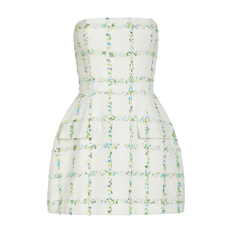 Strapless Tweed Bethany Skort Romper image number null