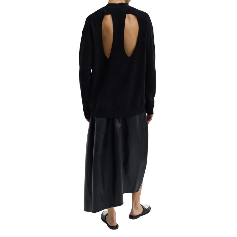 Anna Merino Wool Cut Out Racerback Pullover image number null