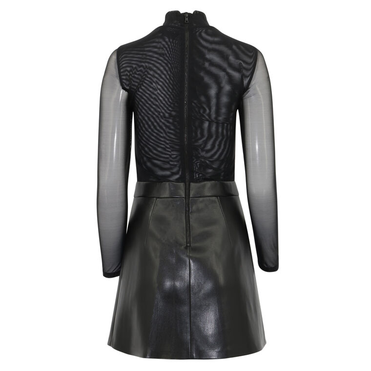 Chara Vegan Leather Mini Dress image number null
