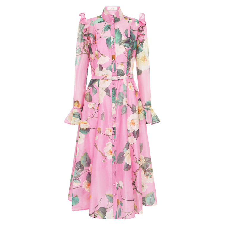 Katrina Butterfly Sleeve Midi Dress image number null