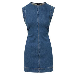Imara Cap Sleeve Denim Mini Dress