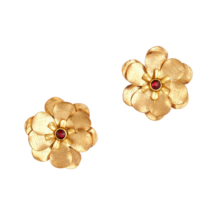Aurelien Beaded Flower Earrings image number null