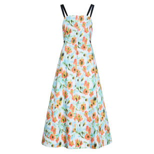 Tavia Sleeveless Paneled Poplin Midi Dress