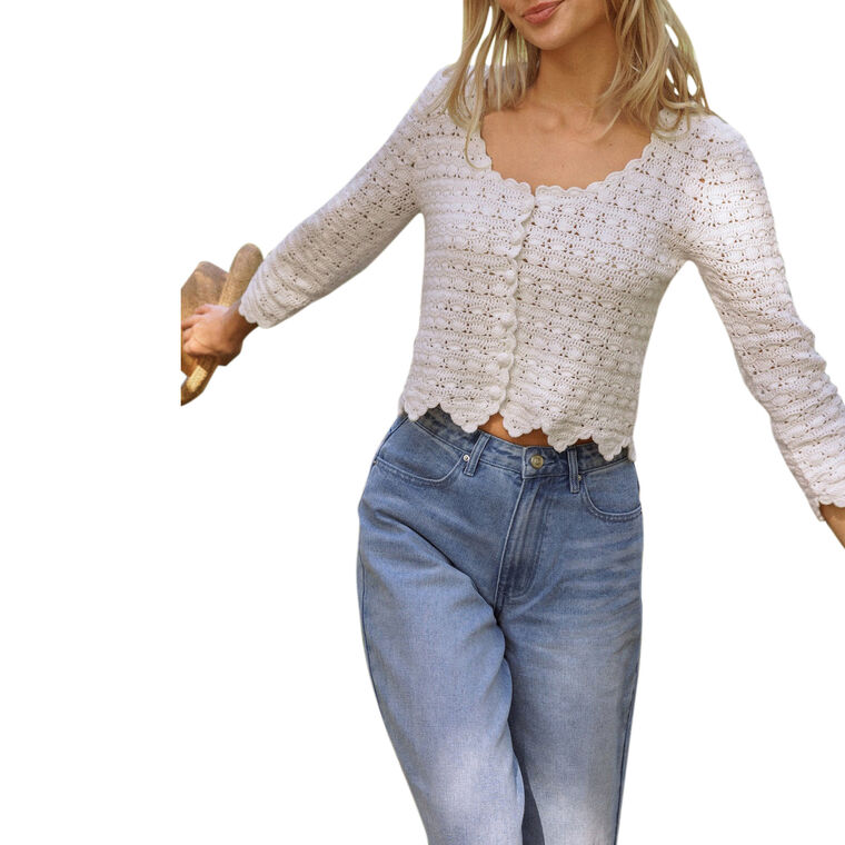 Rey Hand Crochet Cardigan image number null