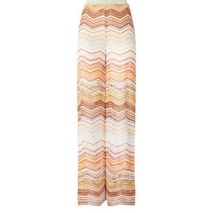 Palazzo Pull-On Chevron Trousers With Sequins
