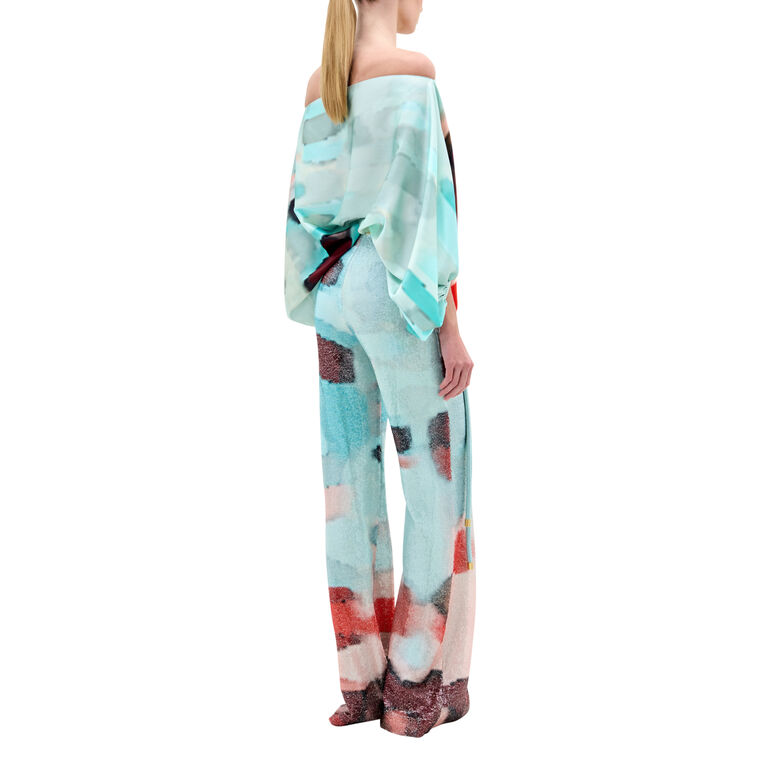 Bellagio Long Sleeve Boatneck Blouse image number null