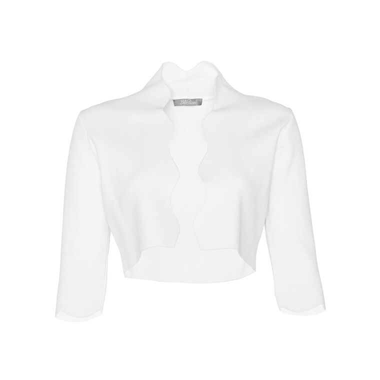Scallop Trim Knit Bolero image number null