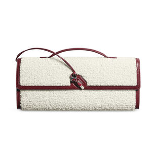 Andiamo Clutch In Curly Raffia