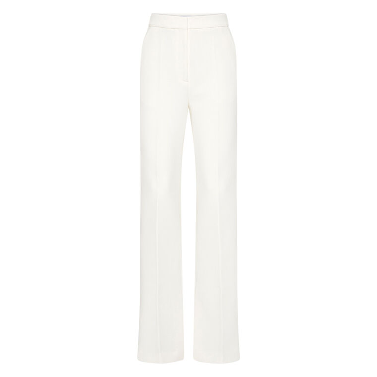 Rory Flared High-Waisted Crepe Pant image number null