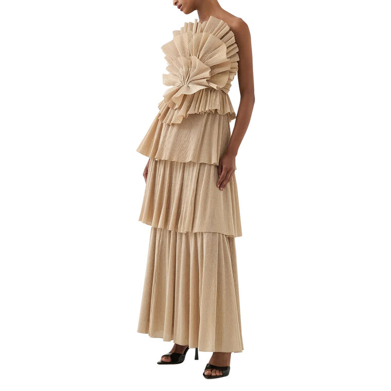 Kyra Strapless Tiered Gown image number null