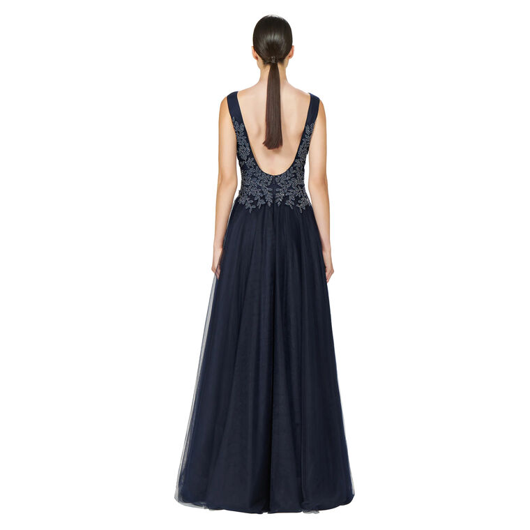 Graciella French Tulle Sleeveless V-Neck Ball Gown image number null