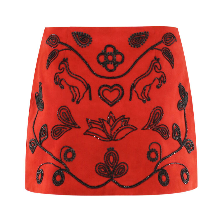 Crest Beaded Skirt image number null
