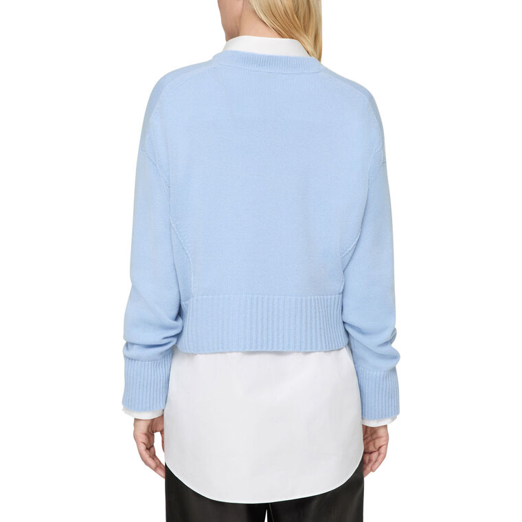 Cashmere Crewneck Cropped Sweater image number null