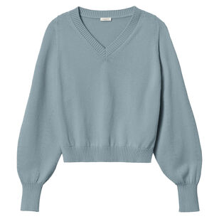 V-Neck Raglan Sleeve Sweater