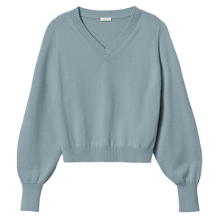 V-Neck Raglan Sleeve Sweater image number null