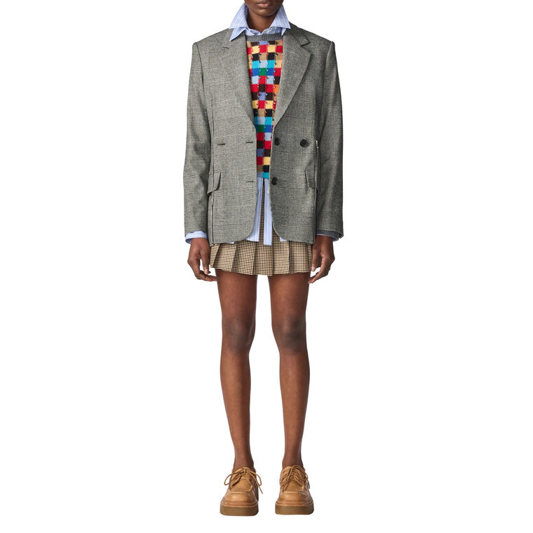 Deconstructed Lapel Tailored Jacket image number null