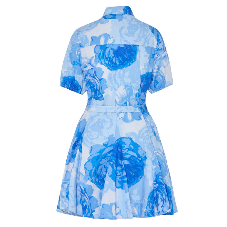 Juni Short Sleeve Printed Poplin Mini Dress image number null