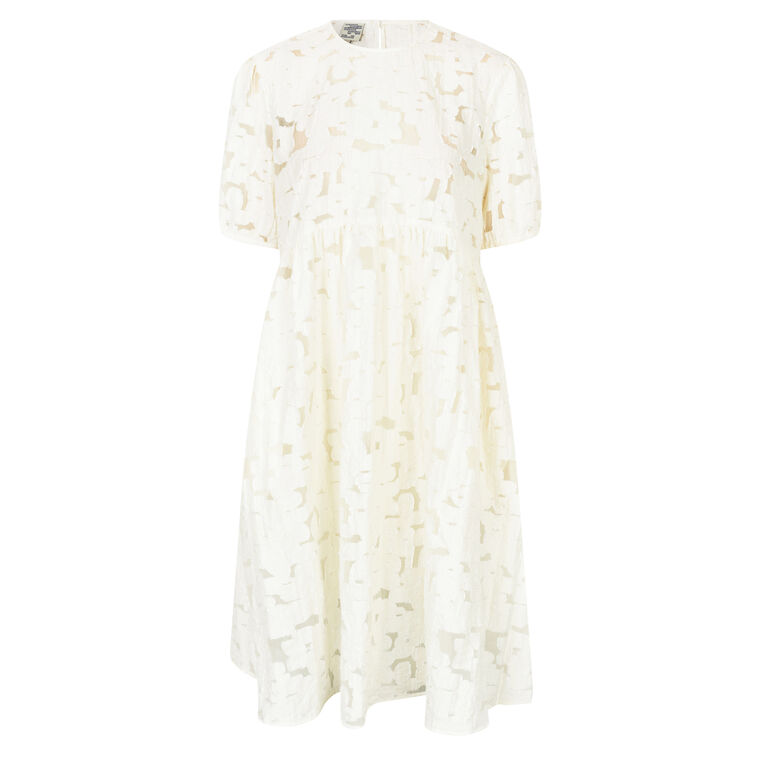 Agdel Floral Lace Short Sleeve Midi Dress image number null