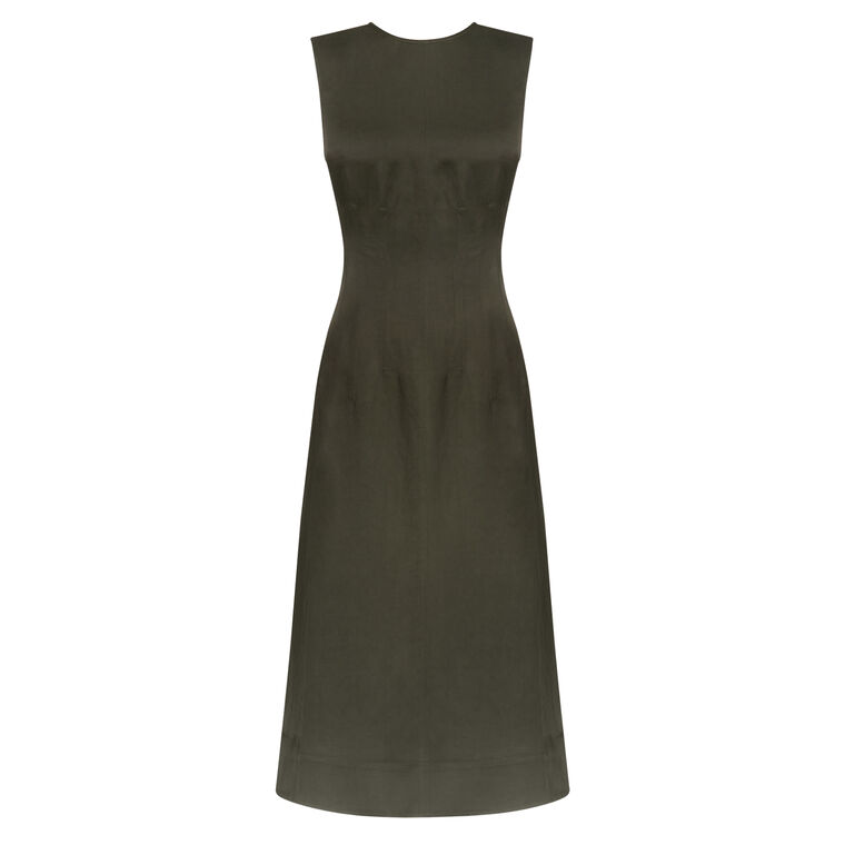Crew Neck Dress With Darts image number null
