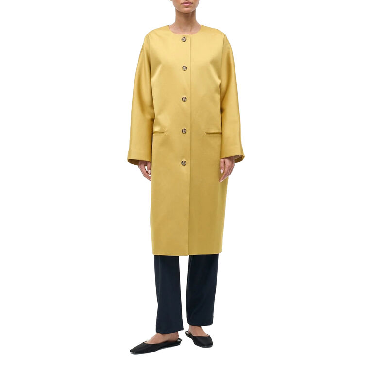 Liz Collarless Satin Opera Coat image number null