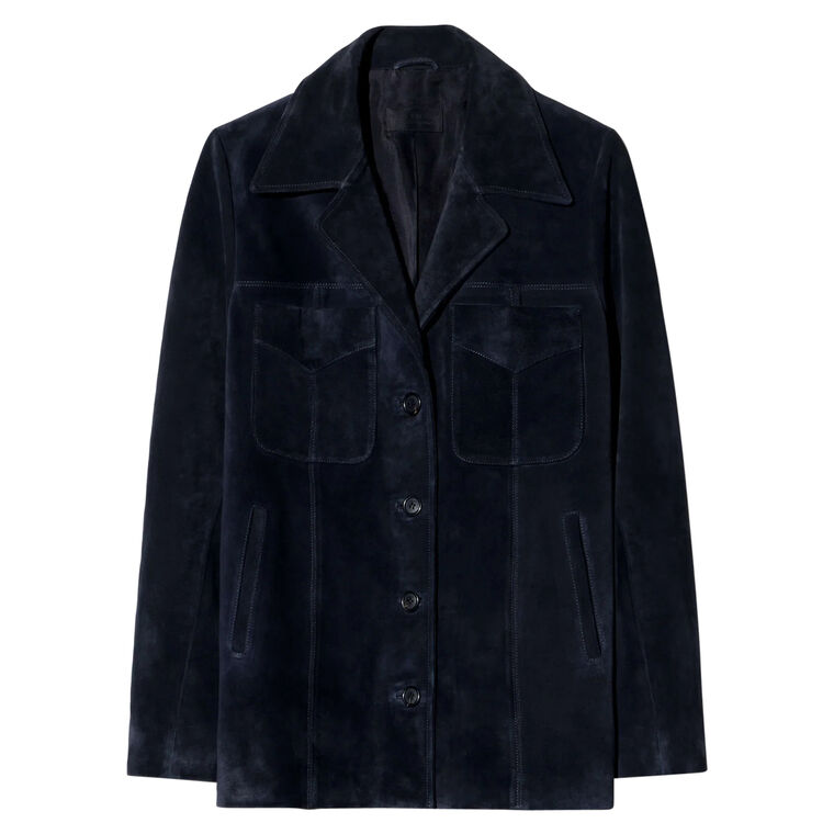 Dominic Suede Front Pocket Jacket image number null