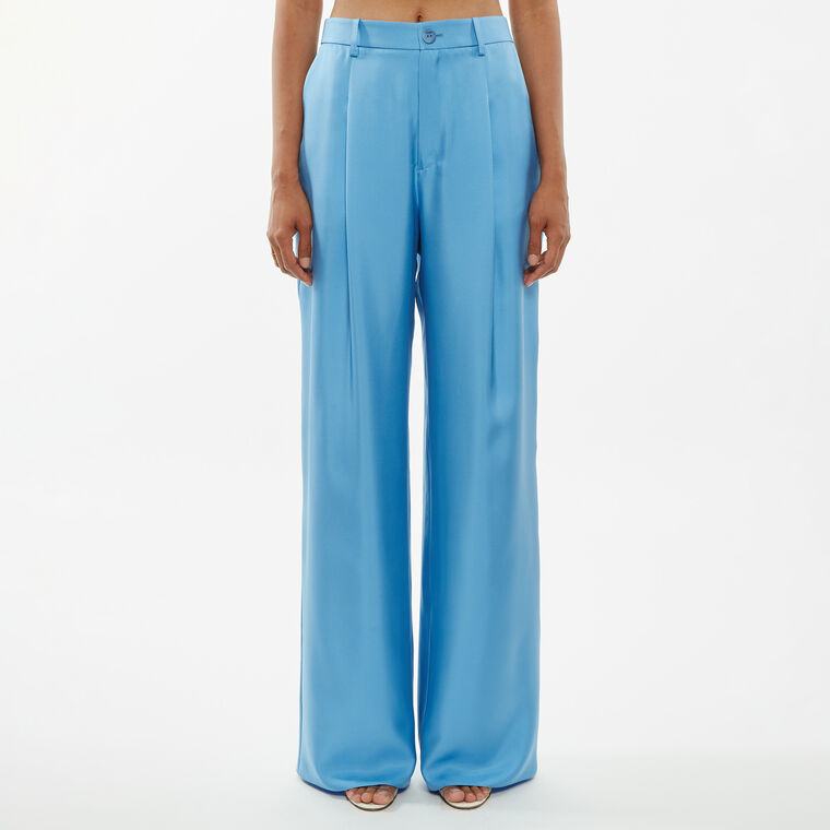 Organic Silky Twill Relaxed Pleated Pant image number null