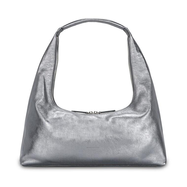 Large Metallic Hobo Shoulder Bag image number null