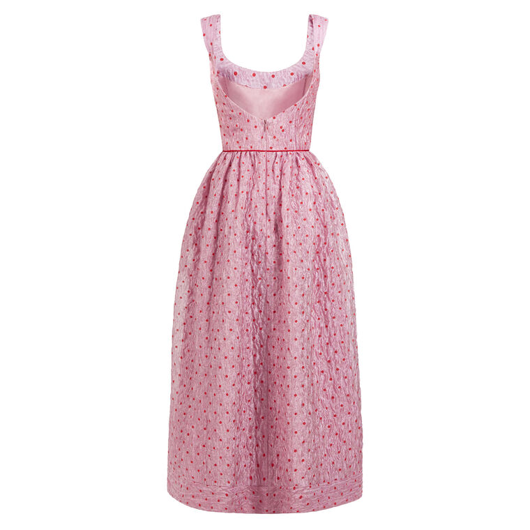 Apple Pink and Red Dot Dress image number null