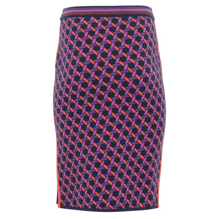 Hazel Knit Jacquard Skirt image number null