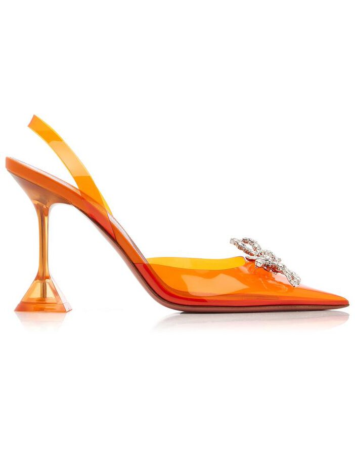 95mm Pvc Cl Heel W/crystal Bow image number null