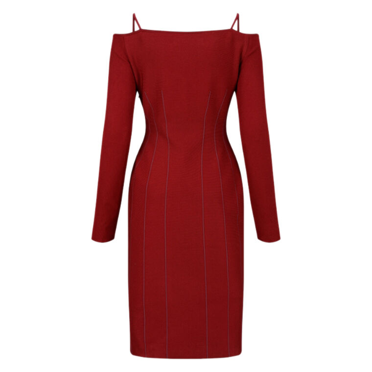 Aylen Hourglass Sheer Hem Dress image number null
