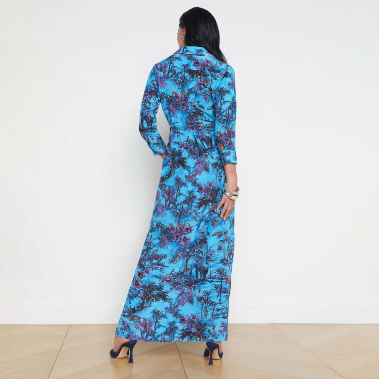 Cameron Silk Maxi Shirt Dress image number null