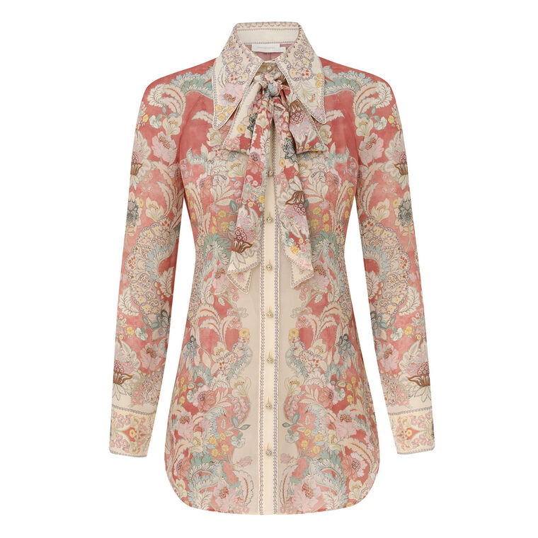 Rebellion Long Sleeve Pussybow Shirt image number null