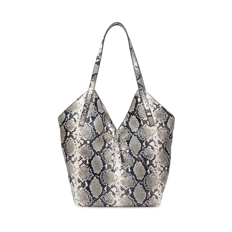 Alix Snakeskin Embossed Leather Tote image number null