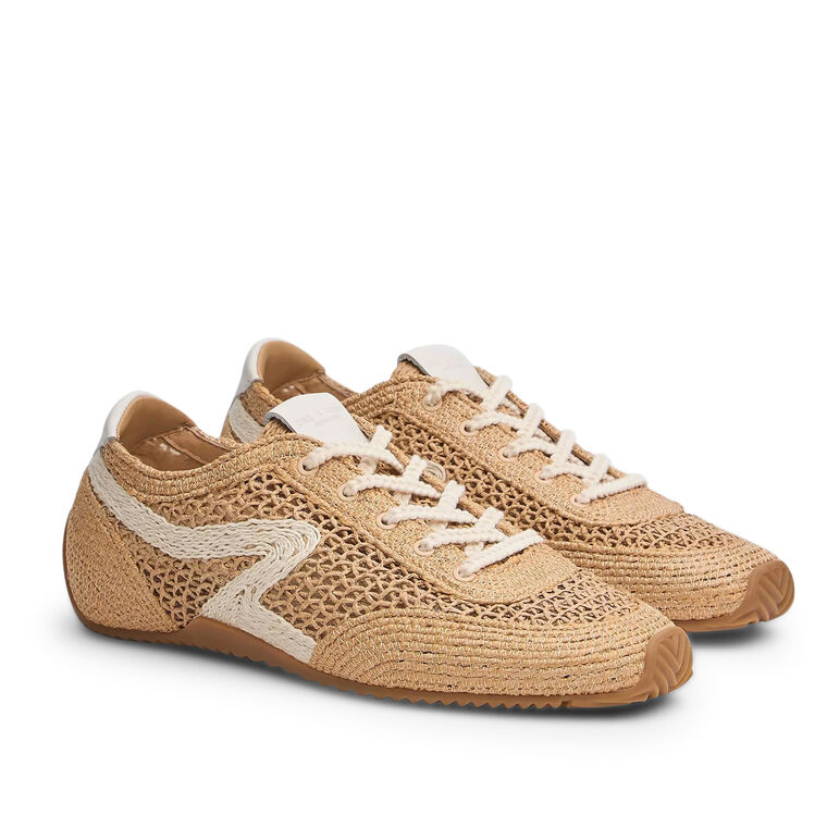 Ultra Slim Raffia Retro Runner Sneaker image number null