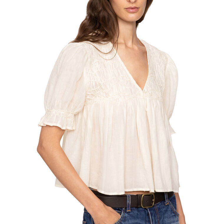 Imogen Solid Short Sleeve Top image number null