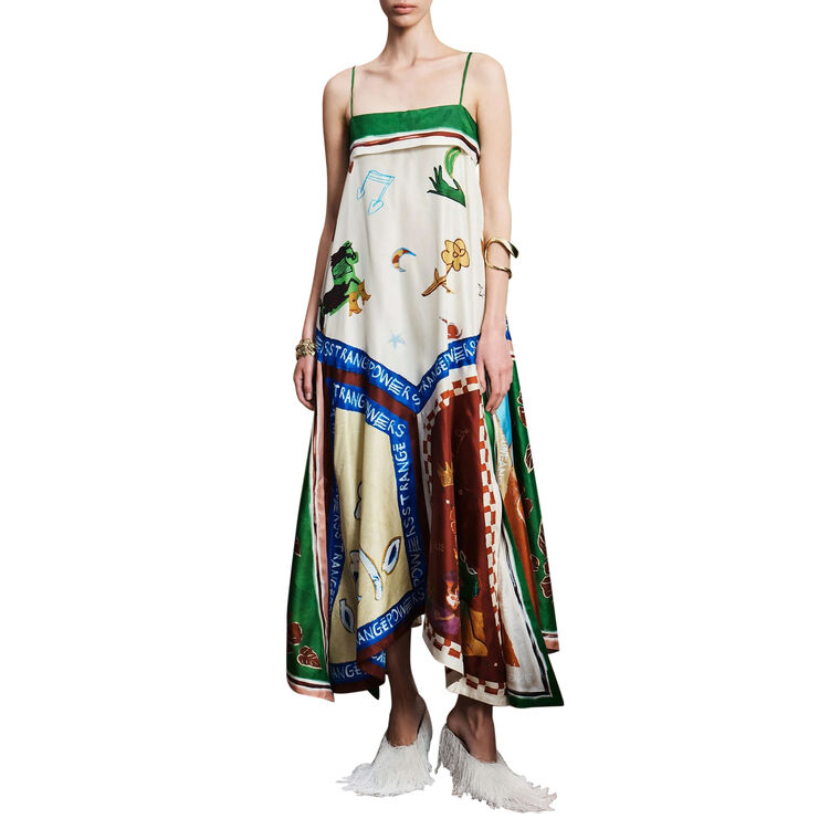 Tangible Love Sleeveless Silk Midi Dress image number null