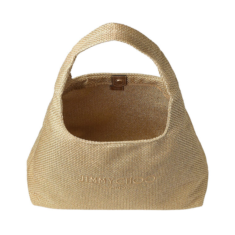 Large Metallic Raffia Shoulder Bag image number null