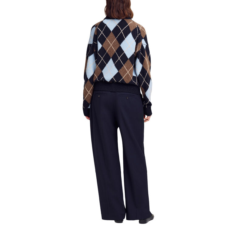Lennon Argyle Polo Sweater image number null