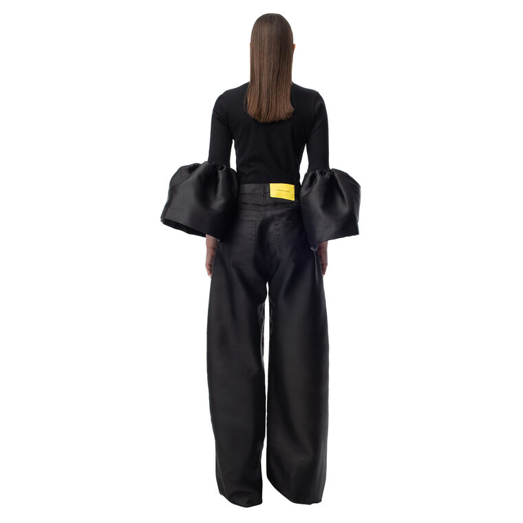 Turtleneck Puff Sleeve Top image number null