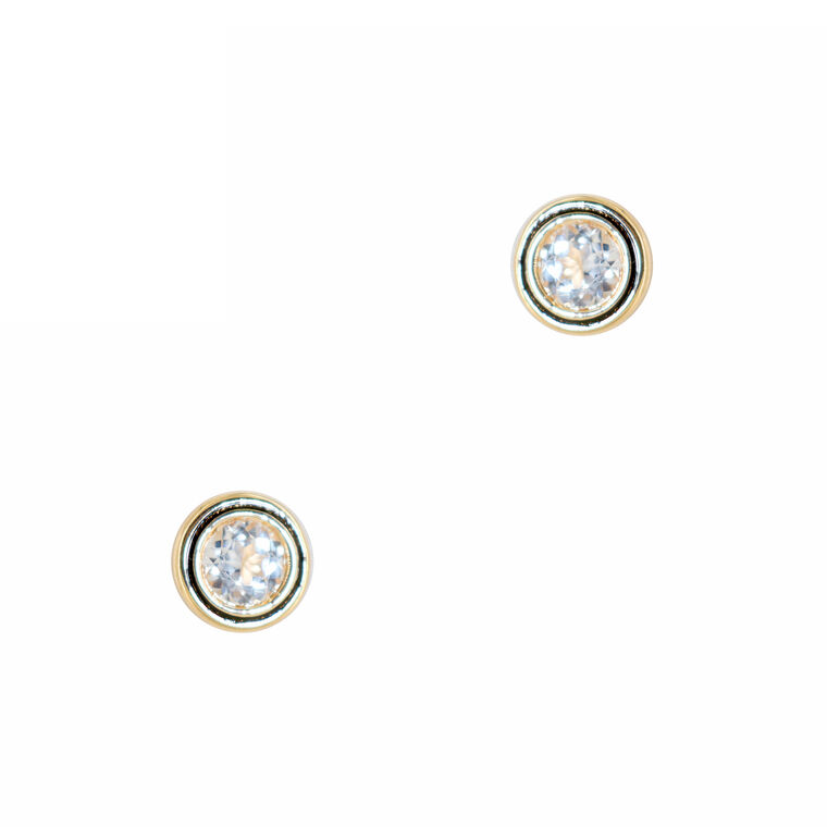 Round Madison Bezel Studs image number null