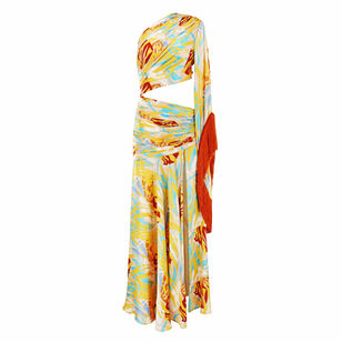 Jafari Isla Fringe One-Shoulder Dress