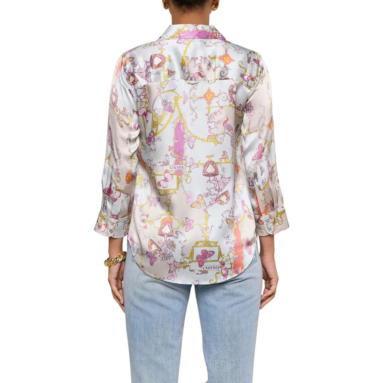 Dani 3/4 Sleeve Silk Blouse image number null