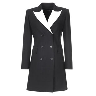 Omia Contrasted Lapel Jacket Dress