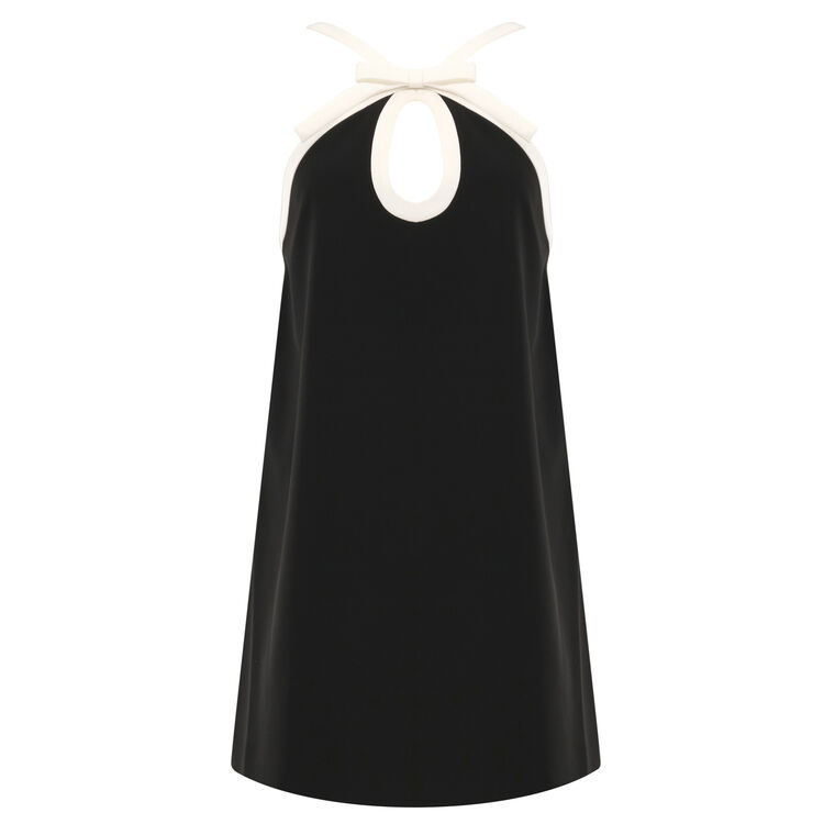 Elenora Sleeveless Bow Detail Mini Dress image number null